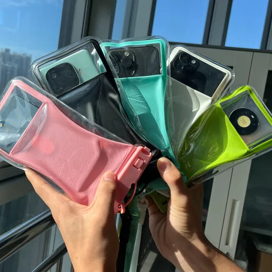Ipx8 Waterproof Phone Pouch Premium TPU High Clear Film Floating Design Touch Screen Swimming Diving Outdoor Activities Waterproof Phone Pouch