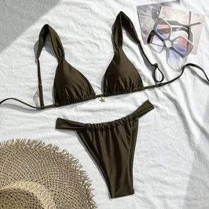 Women Two Piece Cheeky Bikini Set Sexy High Cut Bathing Two-Piece Swimsuit Bathing Suit Plus Size Bikini