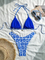 Women Two Piece Swimsuit Halter Triangle Hollow out Bathing Suits Cheeky String Bikini Sets Beach Cover up