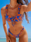 Women Underwire Triangle Bikini Spaghetti Strap Push up Swimsuit Cheeky Two Piece Bathing Suit