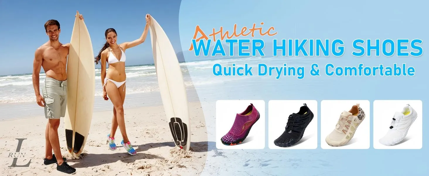 Water Shoes Men's Women's Fitness Shoes Barefoot Beach Swim Shoes Quick-Dry Aqua Socks Pool Shoes for Surf Yoga