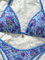 Women's Bikini Two Piece Adjustable Triangle Beads Shoulder Strap Bikini Set Sexy Bathing Swimsuits