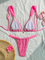 Women's Halter Triangle Bikini Set Crochet Boho Floral Swimsuit Cut out Tie Side Two Piece Bathing Suit Swimsuit Cover UPS Surf Bikini / Sport Bikini