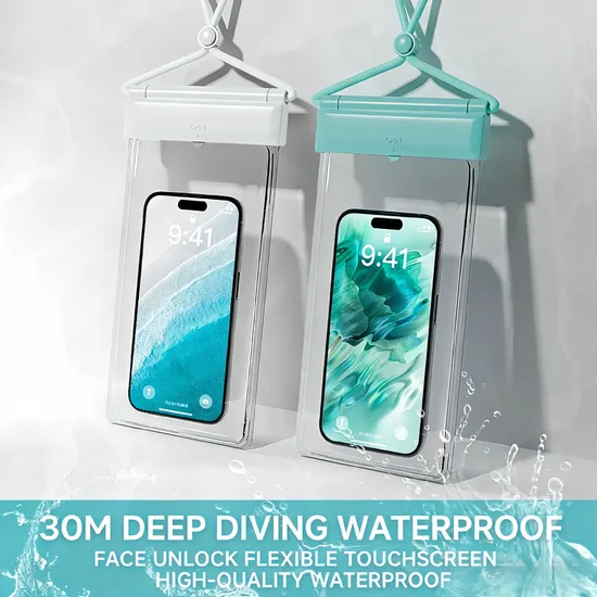 Custom Logo TPU Waterproof Phone Cover Ipx8 Touch Screen Available Swimming Diving Outdoor Vacation