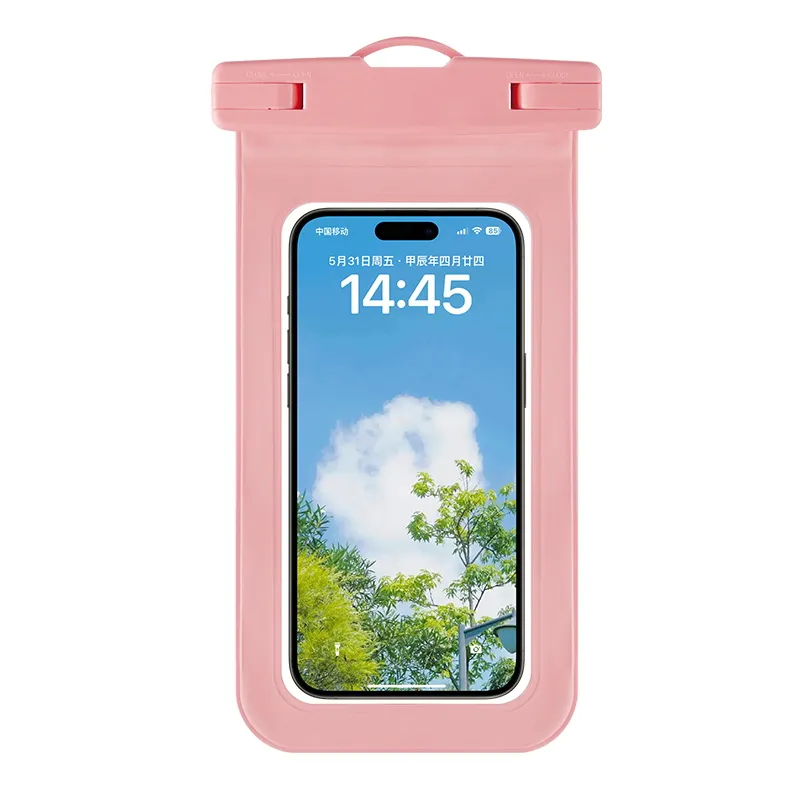 Universal Ipx8 Waterproof Phone Pouch Transparent PVC Swim Bag with Adjustable Lanyard, Outdoor Beach Pool Essential