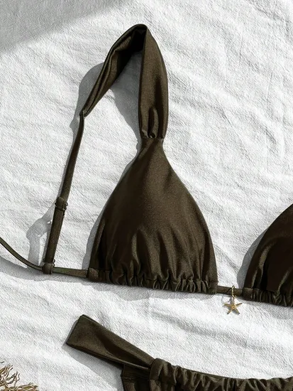 Women Two Piece Cheeky Bikini Set Sexy High Cut Bathing Two-Piece Swimsuit Bathing Suit Plus Size Bikini