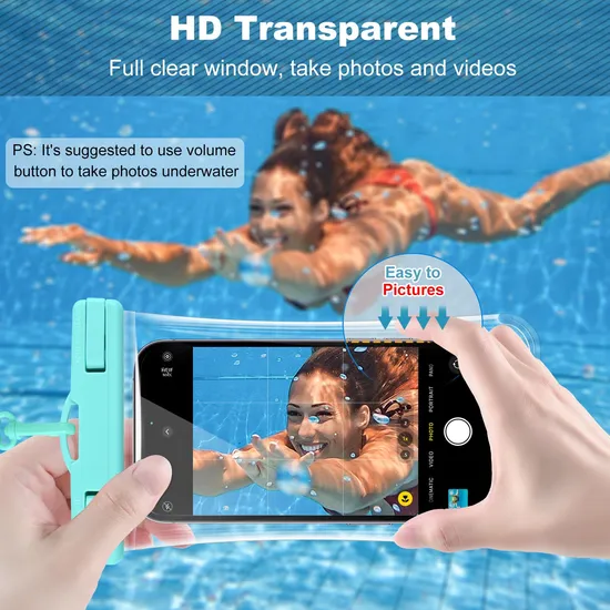 Waterproof Phone Pouch, Underwater Phone Cases Compatible Waterproof Dry Bag for Cruise Travel Essentials Phone Water Protector Pouch