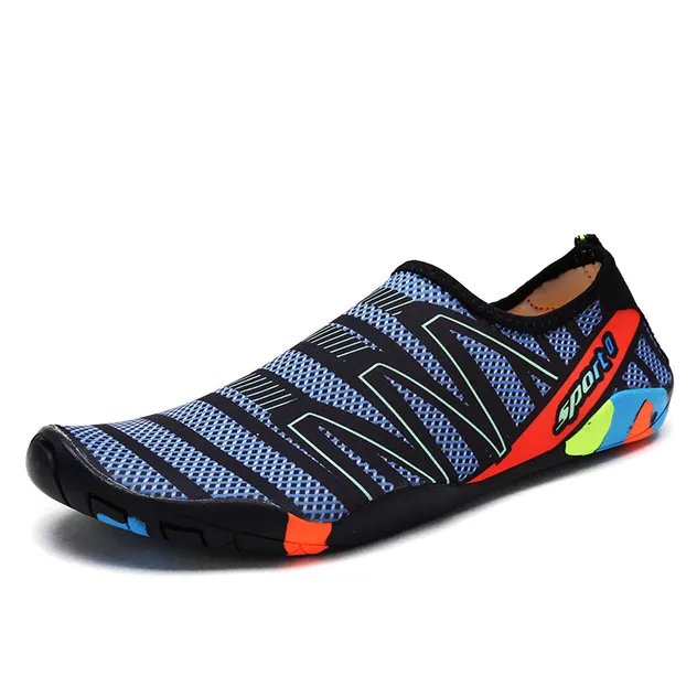 Men's Quick-Drain Quick-Dry Sneakers Amphibious Beach Shoes Breathable Mesh Upper Drainage Sole, Anti-Slip Grip, Fashion-Casual Look