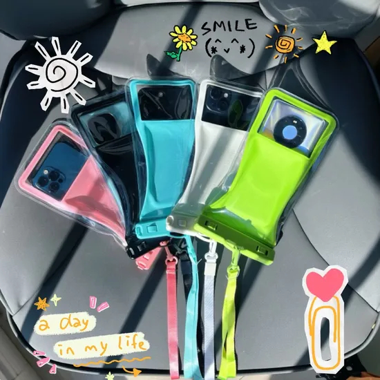 Ipx8 Rated Premium TPU High Transparency Floating Waterproof Case Touch Screen Swimming Diving Outdoor Adventure Custom Logo Waterproof Phone Pouch