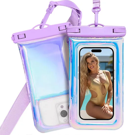Soap Bubble IP68 Waterproof Phone Pouch - Floating Waterproof Phone Case W/ Crossbody Lanyard - Cruise Ship Travel Essentials - Compatible W/All Devices -Touchs