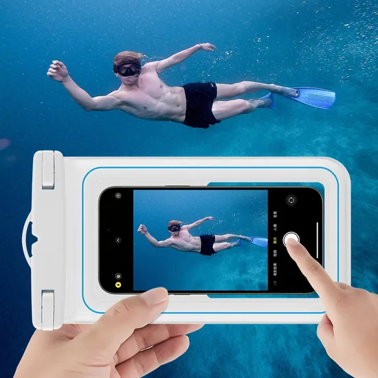 Waterproof Phone Pouch - Floating Waterproof Phone Case W/Crossbody Lanyard - Beach Cruise Ship Travel Essentials - Compatible W/All Devices Touchscreen Friendl
