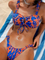 Women Underwire Triangle Bikini Spaghetti Strap Push up Swimsuit Cheeky Two Piece Bathing Suit