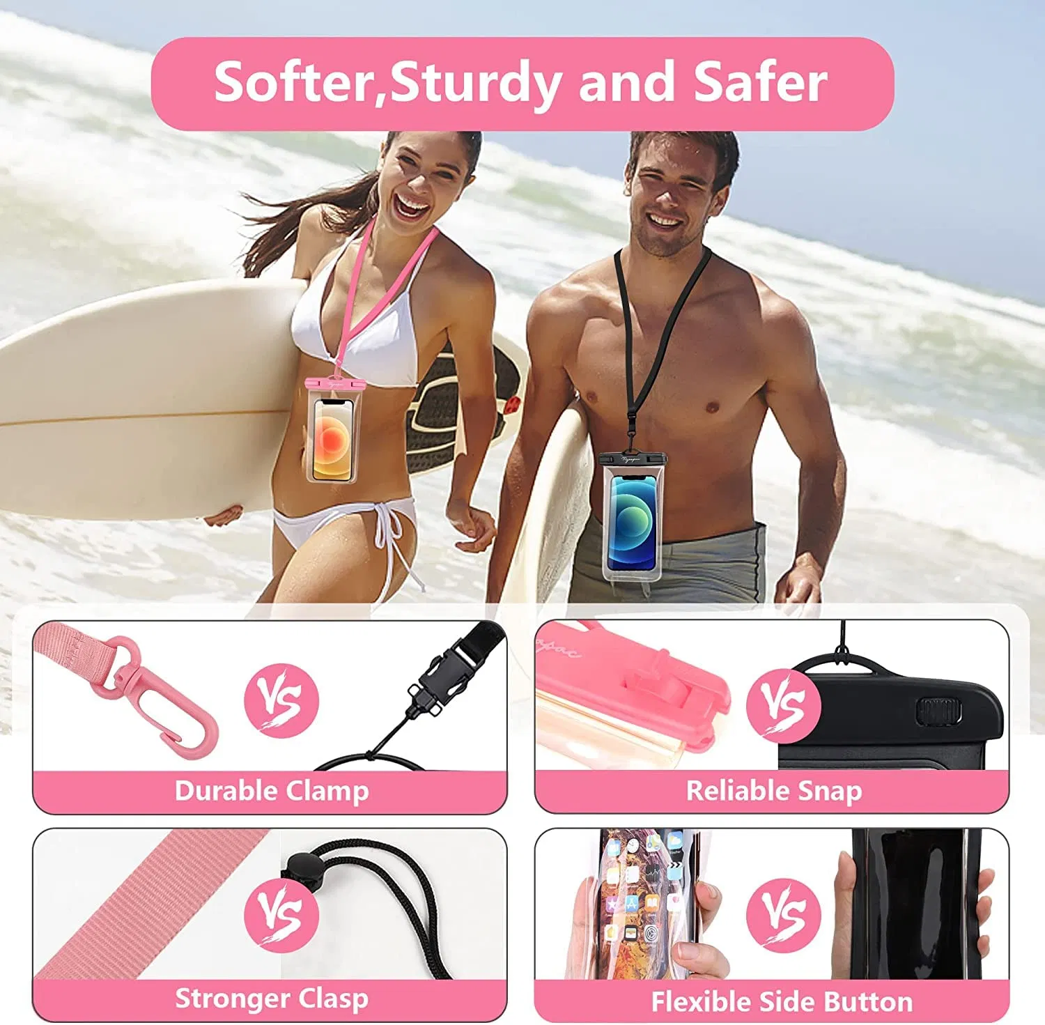 Factory Direct Ipx8 Waterproof Phone Bag - Custom PVC/TPU Touch Screen Pouch for Swimming &amp; Diving
