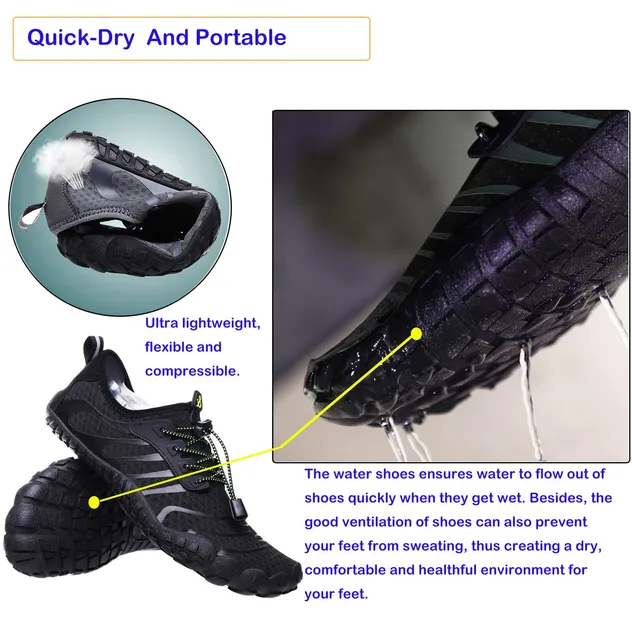 Breathable Comfortable Adult Water Shoes for Rafting and Coastal Walks