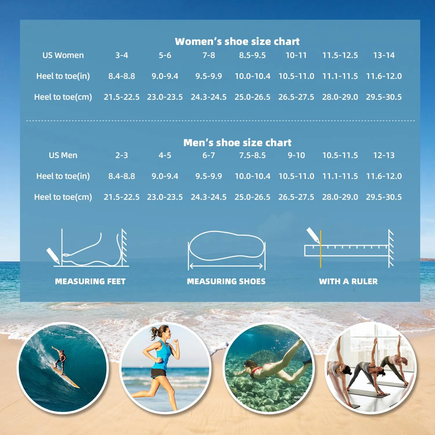Lightweight Flexible Adult Water Shoes for Ocean Trips and Water Workouts