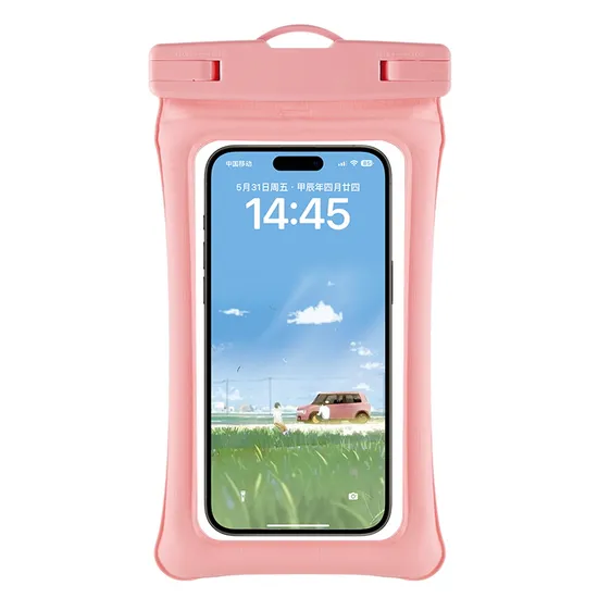 Custom PVC Waterproof Phone Pouch Ipx8 Rated Touch Screen Function Swimming Diving Outdoor Sports Use