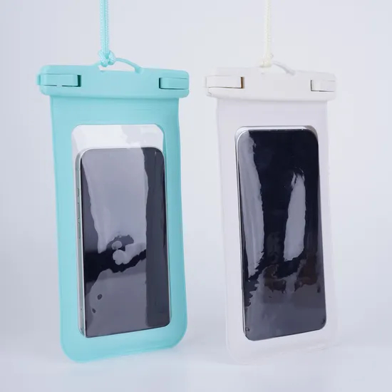 Crystal Clear PVC Waterproof Phone Case Ipx8 Touch Sensitive Pouch for Swimming Snorkeling, HD Screen Underwater Photography