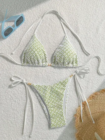 Lady Bikini Bathing Suit Women Two Piece Swimsuit Sexy Swimwear Halter String Triangle Bikini Sets