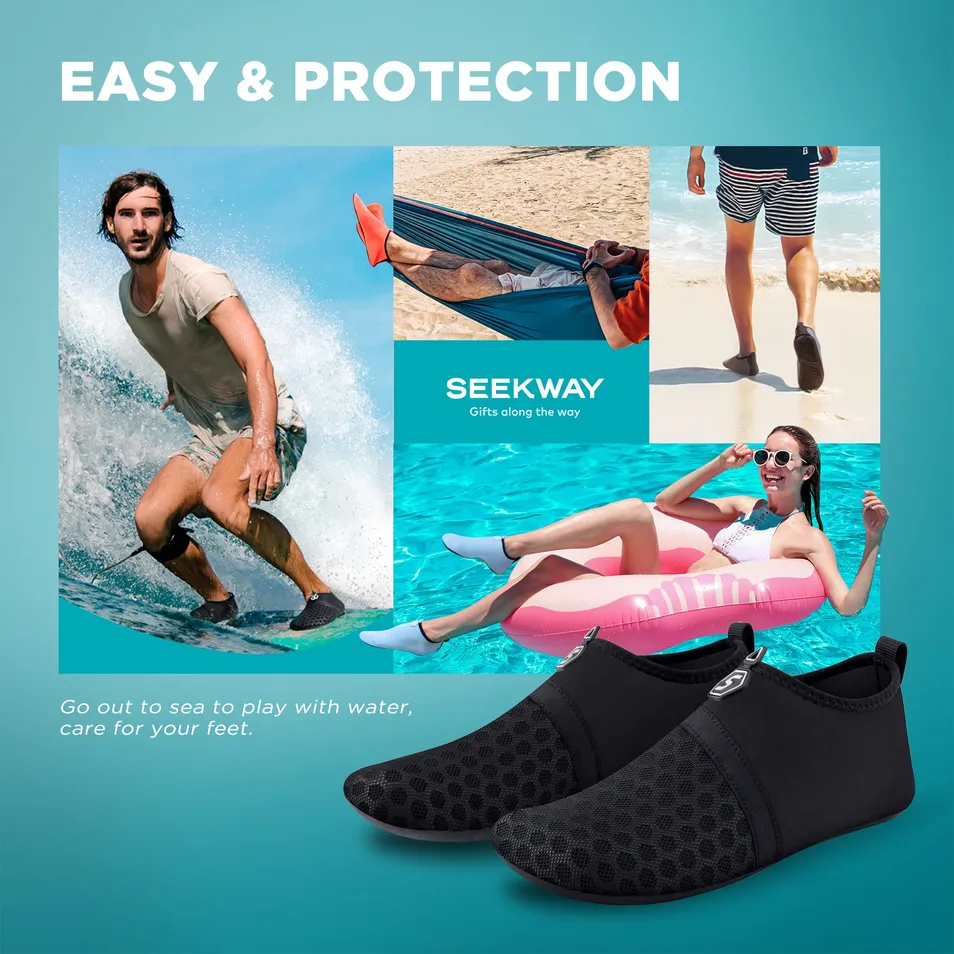Portable Slim-Fit Adult Water Shoes for Beach Outings and Water Sports