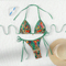 Women High Waisted Bikini Sets Tummy Control Swimsuits Color Block Two Piece Drawstring Bathing Suit Two-Piece Swimsuit