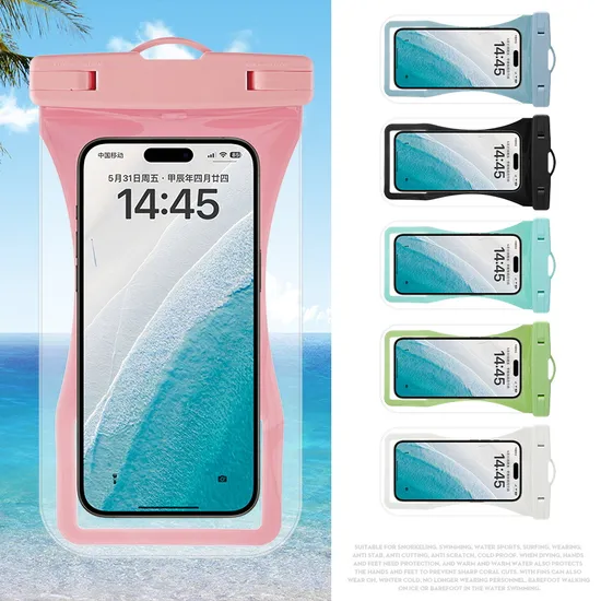 High-End TPU Transparent Film Floating Phone Waterproof Bag Ipx8 Touch Screen Function Swimming Diving Outdoor Sports