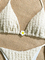 Ribbed Bikini Sets for Women Sexy Halter Triangle Top Two Piece Bathing Suit Tie Side Swimsuit Surf Bikini / Sport Bikini Two-Piece Swimsuit