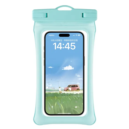 Custom PVC Waterproof Phone Pouch Ipx8 Rated Touch Screen Function Swimming Diving Outdoor Sports Use