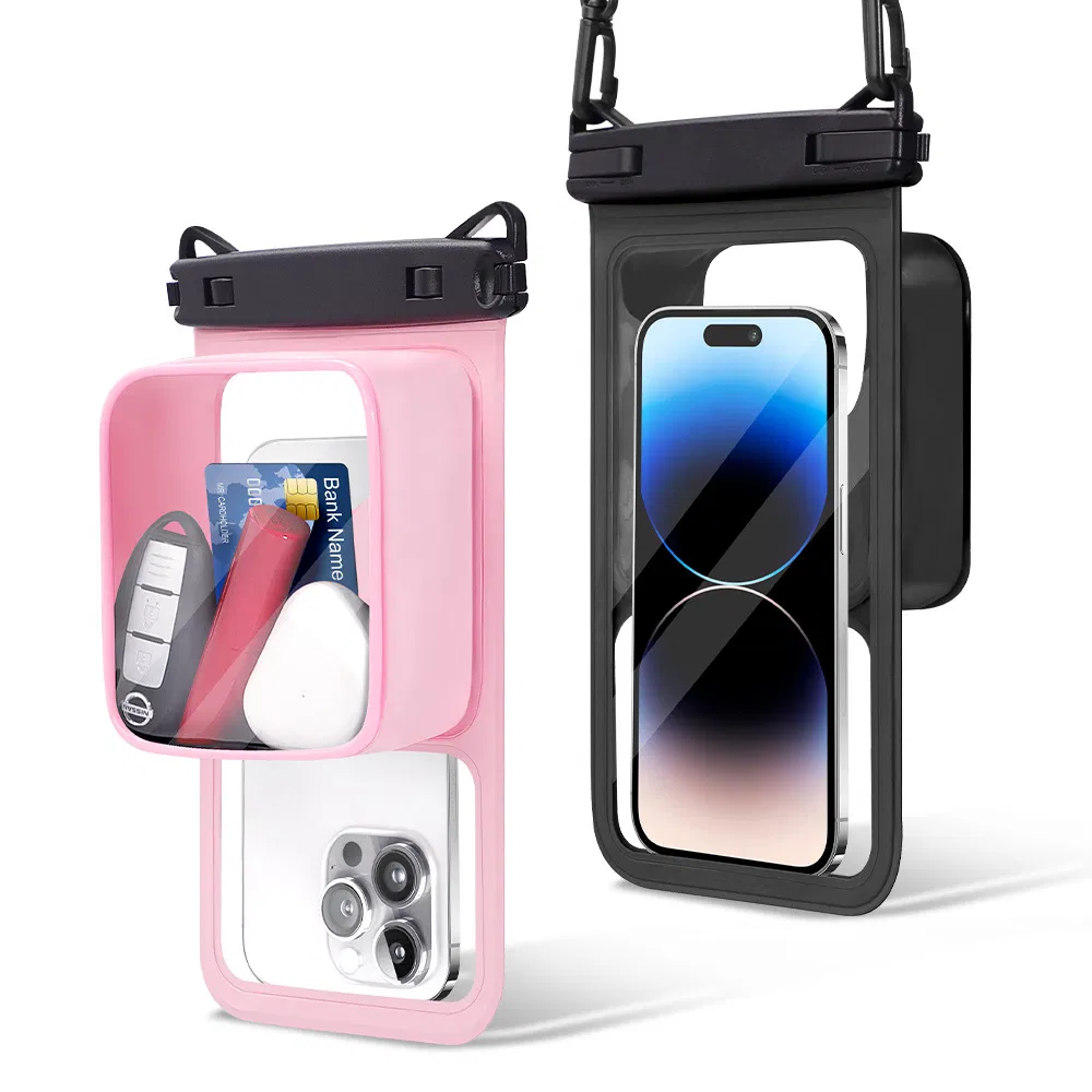 Waterproof Phone Pouch, Large Space Cell Phone Pouch Floating, Water Proof Phone Case with Lanyard, Phone Dry Bag Beach Cruise Ship Essentials