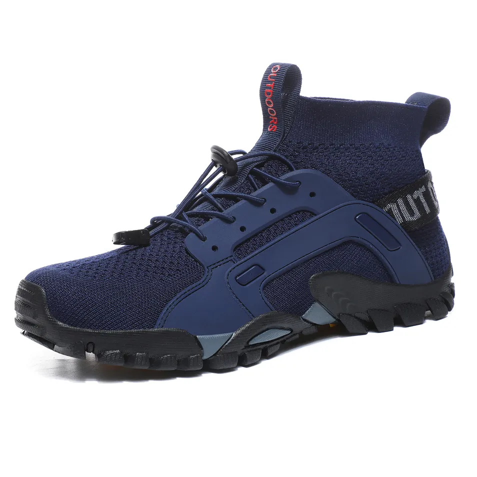 Men's Hiking Water Shoes Quick-Dry Breathable Trail Shoes Non-Slip Outdoor Trekking Footwear Women's Casual Sneakers, Lightweight Slip-on Leisure Shoes