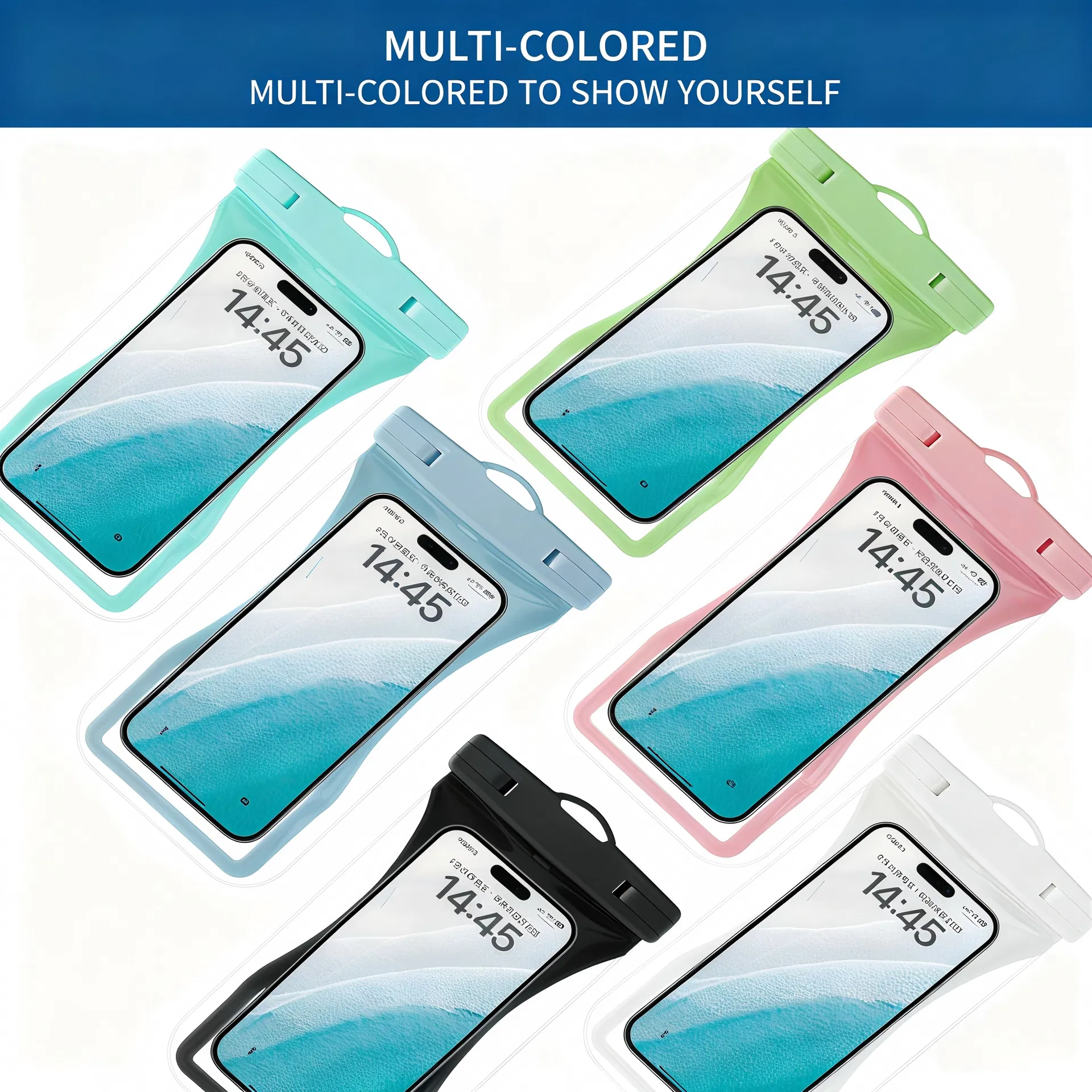 Ipx8 Rated Premium TPU High Transparency Floating Waterproof Case Touch Screen Swimming Diving Outdoor Adventure Custom Logo Waterproof Phone Pouch