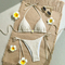 Ribbed Bikini Sets for Women Sexy Halter Triangle Top Two Piece Bathing Suit Tie Side Swimsuit Surf Bikini / Sport Bikini Two-Piece Swimsuit