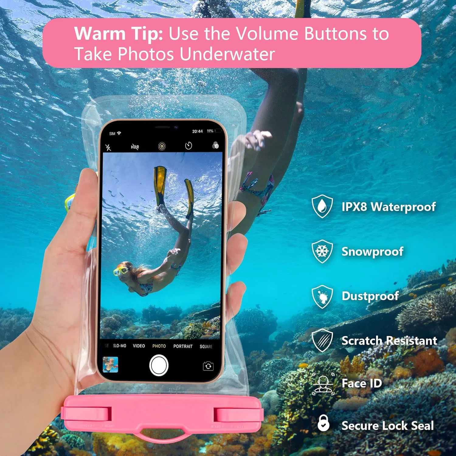 Ipx8 Waterproof Phone Case - PVC/TPU Touch Screen Bag for Outdoor Diving &amp; Swimming, Manufacturer Wholesale