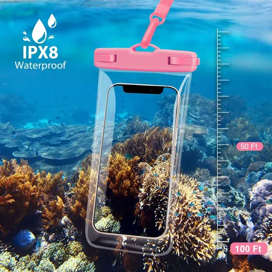 Ipx8 Waterproof Phone Case - PVC/TPU Touch Screen Bag for Outdoor Diving & Swimming, Manufacturer Wholesale