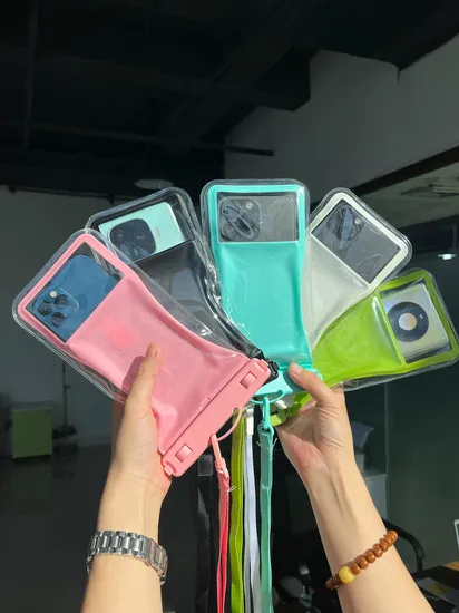 Ipx8 Rated Premium TPU High Transparency Floating Waterproof Case Touch Screen Swimming Diving Outdoor Adventure Custom Logo Waterproof Phone Pouch