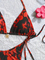 American Trends Women's String Two Piece Halter Top Triangle Bikini Set with Tie Side Bottom Sexy Swimsuit Bathing Suits