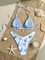Women's Floral Printed Bathing Suit Halter Summer Swimsuit Bikinis Set Surf Bikini / Sport Bikini Teen Bikini